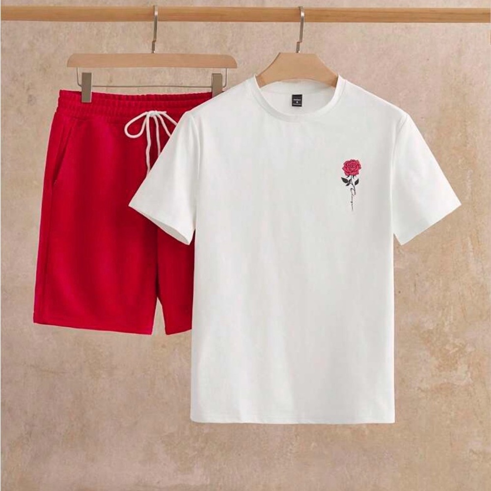 White Rose Embroidered T-Shirt